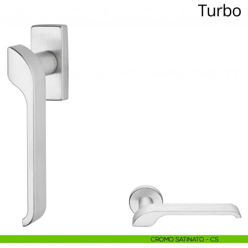 Maniglia per finestra DK Turbo Zincral Linea Calì - cromo satinato