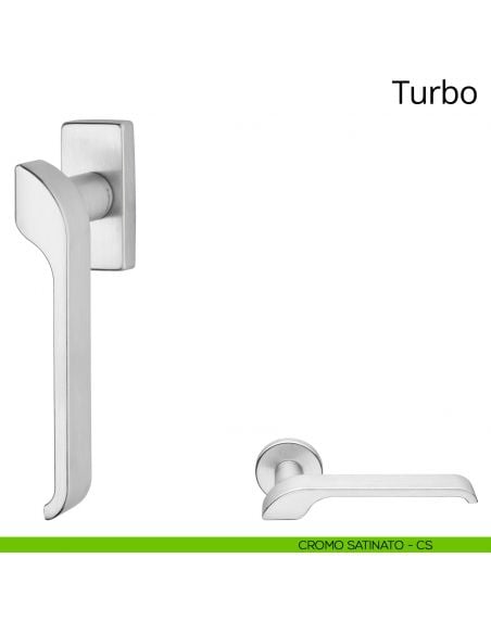 Maniglia per finestra DK Turbo Zincral Linea Calì - cromo satinato