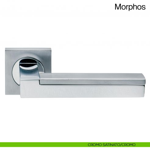 Maniglia per porta Morphos Manital cromato satinato/cromato