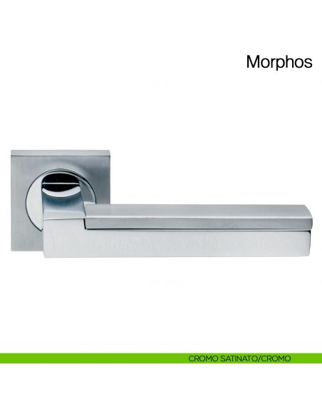 Maniglia per porta Morphos Manital cromato satinato/cromato