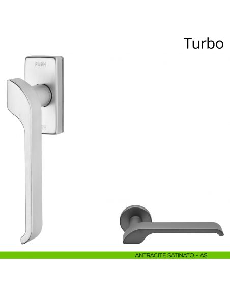 Maniglia per finestra DK antintrusione Turbo Zincral Linea Calì - antracite satinato