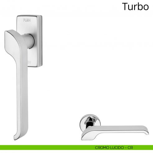 Maniglia per finestra DK antintrusione Turbo Zincral Linea Calì - cromo lucido