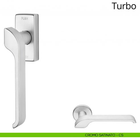 Maniglia per finestra DK antintrusione Turbo Zincral Linea Calì - cromo satinato
