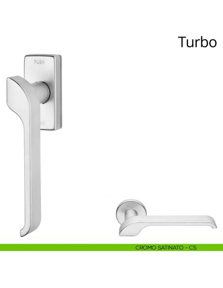 Maniglia per finestra DK antintrusione Turbo Zincral Linea Calì - cromo satinato