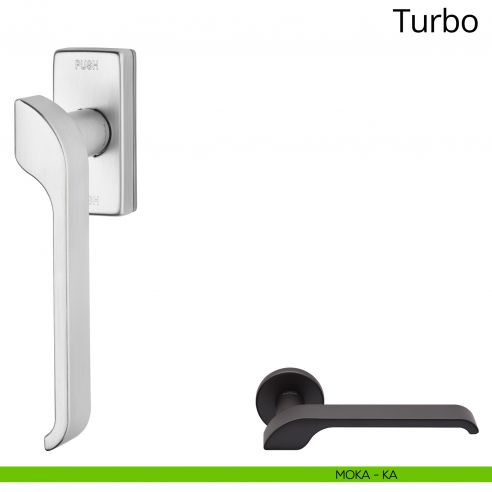 Maniglia per finestra DK antintrusione Turbo Zincral Linea Calì - moka