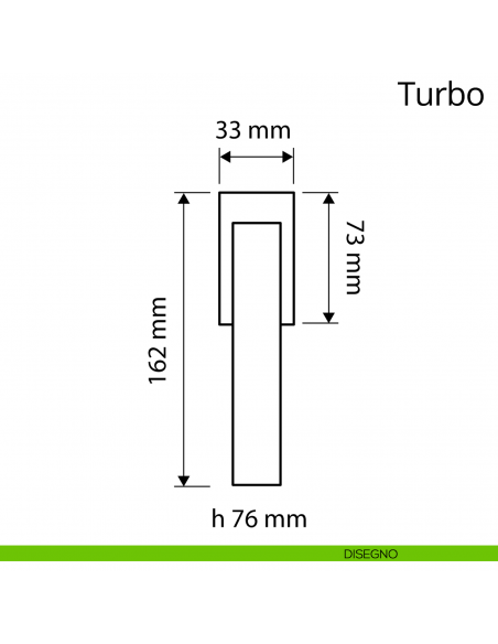 Maniglia per finestra DK antintrusione Turbo Zincral Linea Calì - disegno