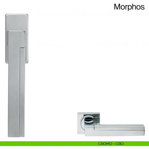 Maniglia martellina DK per finestra Morphos Manital cromato