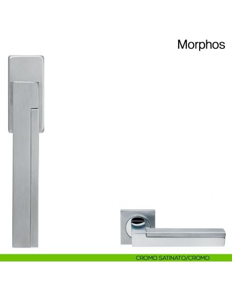 Maniglia martellina DK per finestra Morphos Manital cromato satinato/cromato