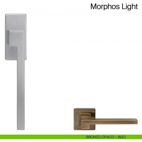 Maniglia martellina DK per finestra Morphos Light Manital bronzato