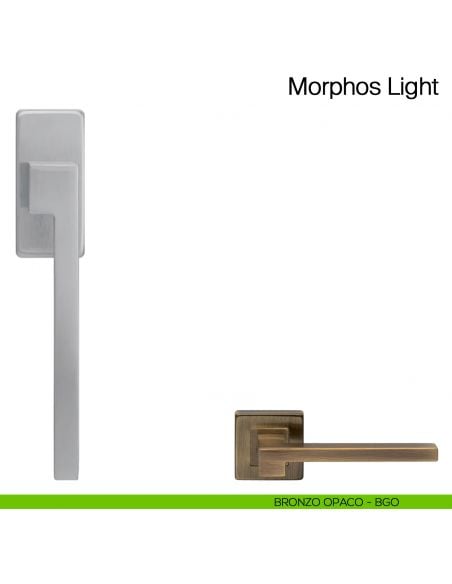 Maniglia martellina DK per finestra Morphos Light Manital bronzato