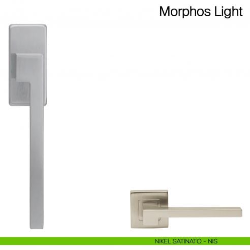 Maniglia martellina DK per finestra Morphos Light Manital nikel satinato