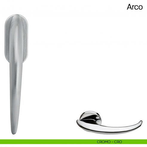 Maniglia martellina DK per finestra Arco Manital cromato