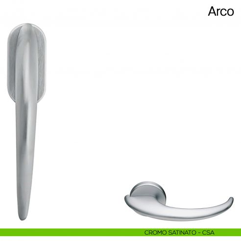Maniglia martellina DK per finestra Arco Manital cromato satinato