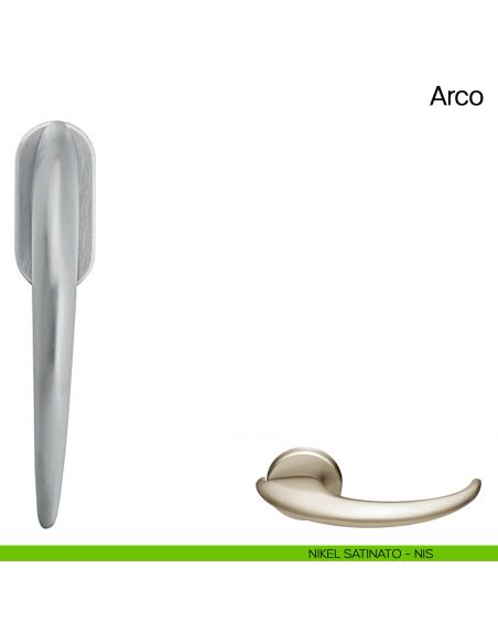 Maniglia martellina DK per finestra Arco Manital nikel satinato