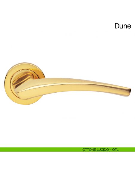 Maniglia per porta Dune Manital ottone lucido