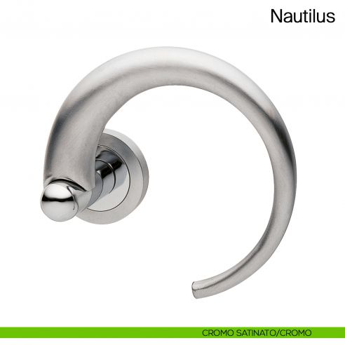 Maniglia per porta Nautilus Manital cromato satinato/cromato