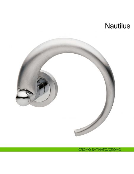 Maniglia per porta Nautilus Manital cromato satinato/cromato