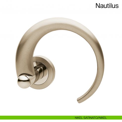 Maniglia per porta Nautilus Manital nikel satinato/nikel