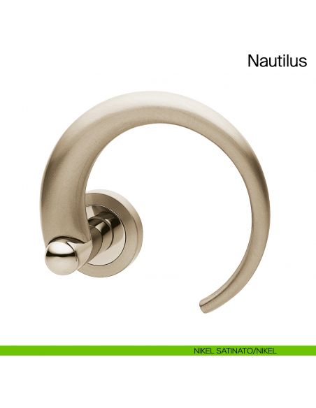 Maniglia per porta Nautilus Manital nikel satinato/nikel