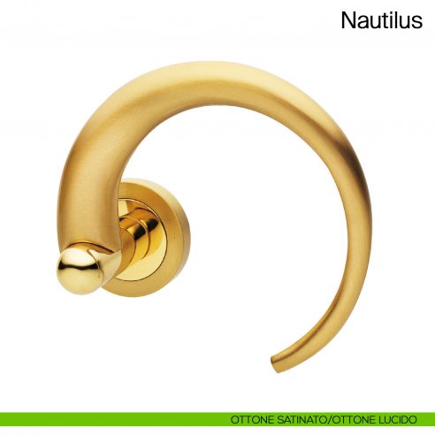 Maniglia per porta Nautilus Manital ottone satinato/ottone lucido