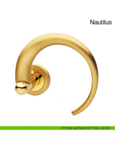 Maniglia per porta Nautilus Manital ottone satinato/ottone lucido