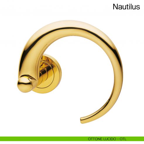 Maniglia per porta Nautilus Manital ottone lucido