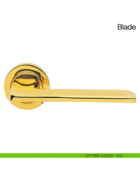 Maniglia per porta Blade Manital ottone lucido