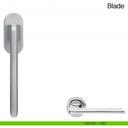 Maniglia martellina DK per finestra Blade Manital cromato lucido