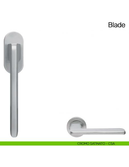 Maniglia martellina DK per finestra Blade Manital cromato satinato