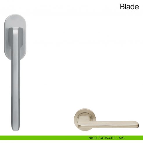 Maniglia martellina DK per finestra Blade Manital nikel satinato