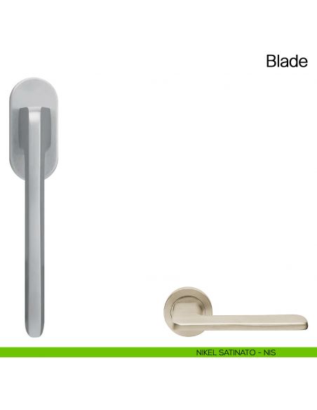 Maniglia martellina DK per finestra Blade Manital nikel satinato