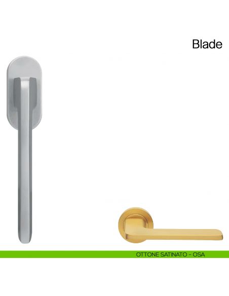 Maniglia martellina DK per finestra Blade Manital ottone satinato