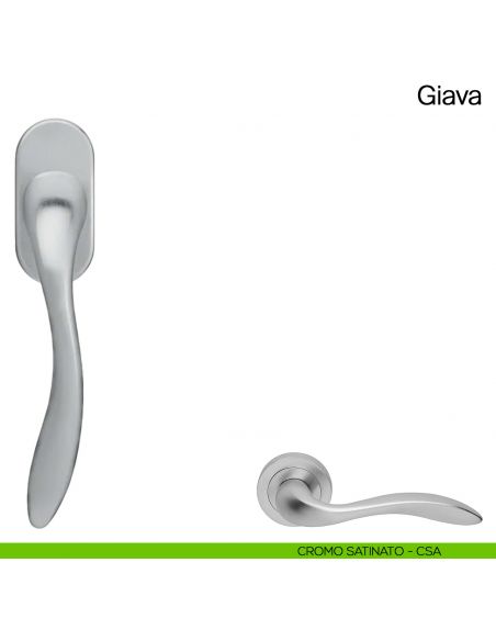 Maniglia martellina DK per finestra Giava Manital cromato satinato