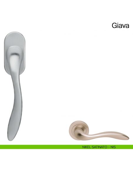 Maniglia martellina DK per finestra Giava Manital nikel satinato