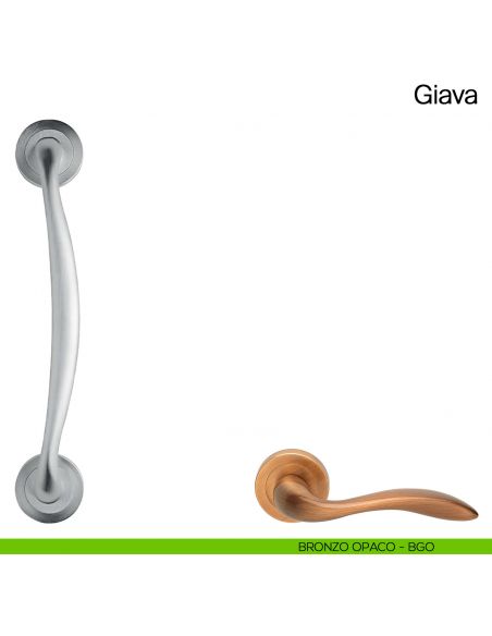 Maniglione per porta Giava Manital con rosette bronzato