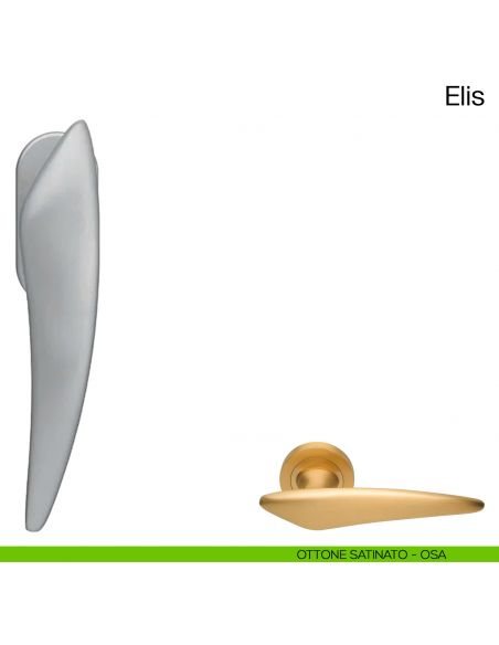 Maniglia martellina DK per finestra Elis Manital ottone satinato