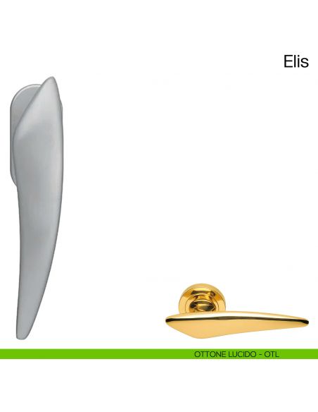 Maniglia martellina DK per finestra Elis Manital ottone lucido
