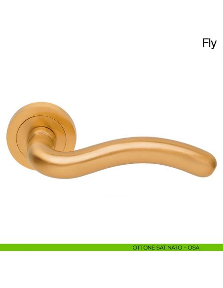 Maniglia per porta Fly Manital ottone satinato