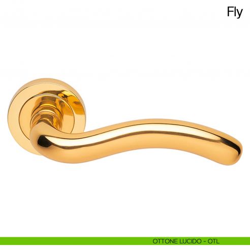 Maniglia per porta Fly Manital ottone lucido