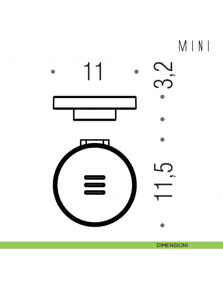 Porta sapone inamovibile Colombo Design serie Mini disegno