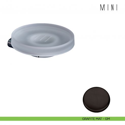 Porta sapone inamovibile Colombo Design serie Mini grafite mat