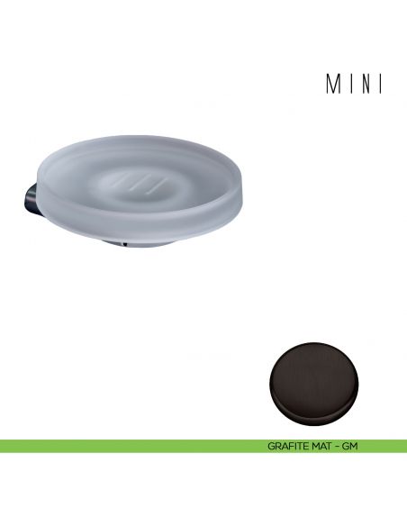 Porta sapone inamovibile Colombo Design serie Mini grafite mat