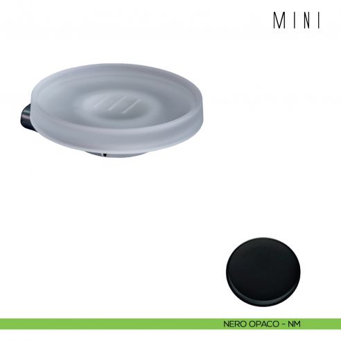 Porta sapone inamovibile Colombo Design serie Mini neromat