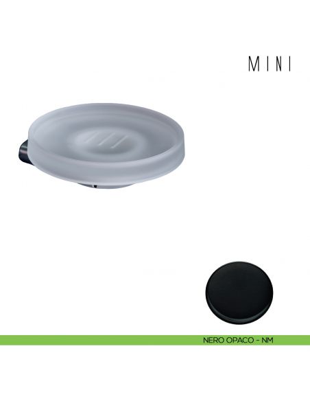 Porta sapone inamovibile Colombo Design serie Mini neromat