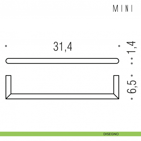 Porta salvietta Colombo Design serie Mini 31,4 cm DISEGNO