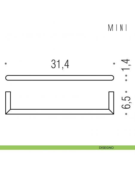 Porta salvietta Colombo Design serie Mini 31,4 cm DISEGNO