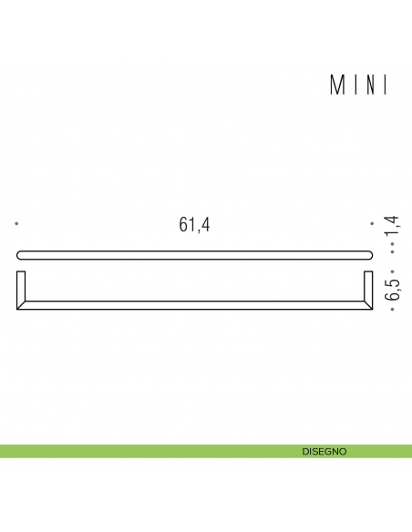 Porta salvietta Colombo Design serie Mini 61,4 cm disegno
