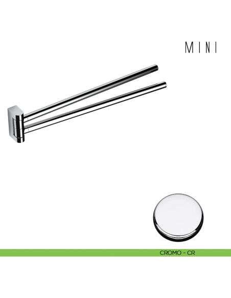 Porta salvietta doppio a snodo Colombo Design Mini B4012 cromo