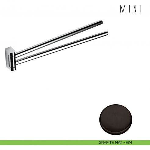 Porta salvietta doppio a snodo Colombo Design Mini B4012 grafite mat