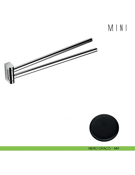 Porta salvietta doppio a snodo Colombo Design Mini B4012 nero